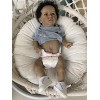 56CM Full Body Silicone Reborn Baby Doll avec Dents Deux Couleurs de Peau réaliste 100% Fait à la Main Peinture détaillée pou