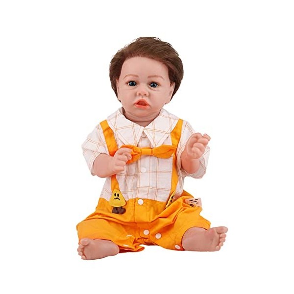 Poupée Reborn garçon/Fille 58 cm 22 Pouces Fait à la Main réaliste bébé poupée en Silicone Souple Vinyle réaliste Tout-Petits