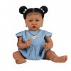 Réaliste Reborn Baby Doll Fille Silicone/Tissu 22 Pouces Grande Poupée Nouveau-Né, Silicone pour Enfants Cadeau Tissu 