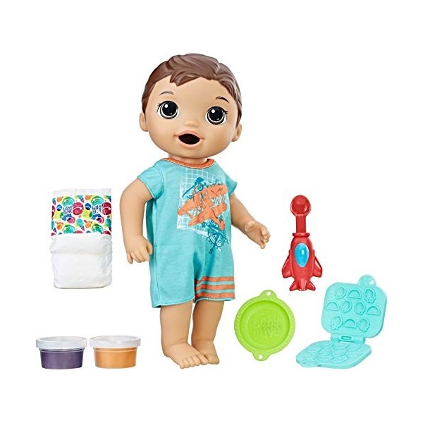 Baby Alive Hasbro Boy Doll Snackin Luke, Brunette