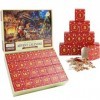 JMbeauuuty Puzzle pour adultes Calendrier de lAvent 1008 pièces Compte à rebours de Noël