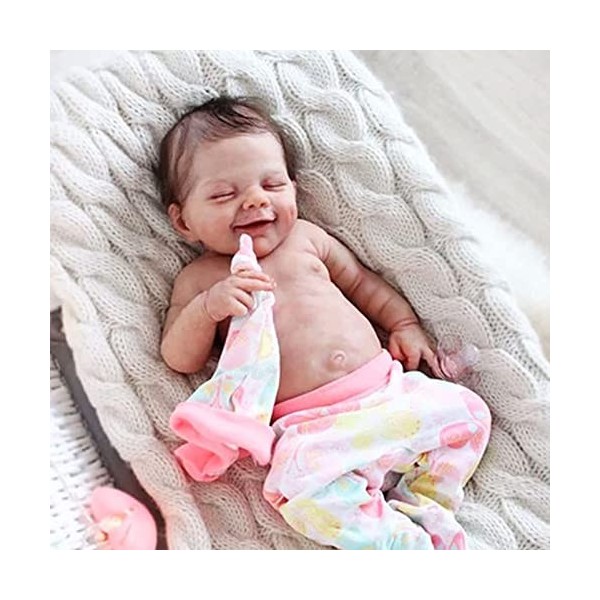 19 Pouces Dormir Reborn Bébé Poupée Garçon/Fille Lesté Bébé Réaliste Nouveau-Né Bébé Poupée Cadeau pour Enfants pour Enfants 