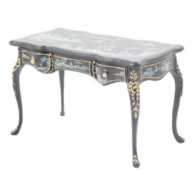 Melody Jane Maison de Poupées Peint à la Main Serpentine Écriture Bureau Table Miniature JBM Meubles