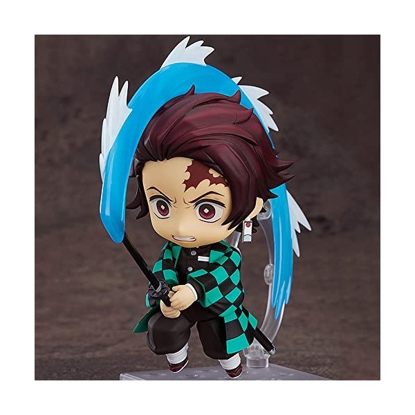 La lame de Ghost Slayer Tanjiro Zhanmen Q Version Doll 丨 Formes variables, vives et mignonnes 丨 Matériau PVC 丨 Décoration de 