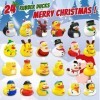 Calendrier Avent Bebe 2023,Calendrier de lAvent de Canard en Caoutchouc de Noël,24 Calendrier de lAvent Canard Mignon Noel 