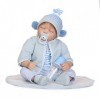 Reborn Baby Dolls, Simulation Silicone Pneu Bébé Poupée Mignonne Maison De Jeu Bleu Clair Jouet Cadeau Enfants Anniversaire C