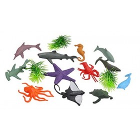 Wild Republic Polybag Mini Aquatique, Lot de Figurines, Douze Espèces Vivant dans la Aquatique, Cadeau pour Enfants, Super po