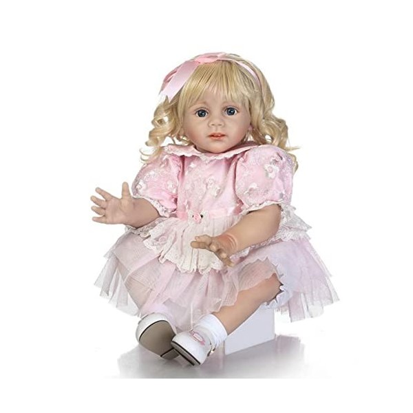 HAMIMI 60cm 24inch Reborn Baby Dolls Poupées de Renaissance du Corps en Silicone Souple Fait à la Main Réaliste pour 3-10 Cad