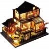 Kit de Maison de poupée à Faire soi-même de Style Japonais Meubles Miniatures Faits à la Main Lumières LED Kit de Maison de p