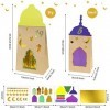 Ulikey Calendrier de lAvent Ramadan, Calendrier Ramadan DIY avec 30 Sacs Papier Kraft et Autocollants, Décorations Eid Mubar