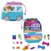 Polly Pocket Coffret Chiot À La Plage Avec 2 Mini-Figurines, Shani Et Son Amie, 12 Accessoires Dont 1 Camping-Car Et 5 Élémen