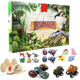 Calendrier de lavent 24 jouets surprises oeufs de dinosaures éclos jouets de dinosaures 24 jours calendrier de lavent de No