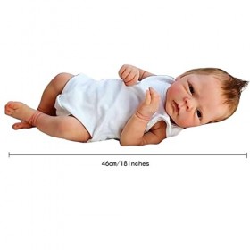 OxaLA Reborn Baby Dolls Reborn Baby Dolls avec 2 sexes 18 Pouces Reborn Baby Doll Silicone Corps Complet Cadeau danniversair