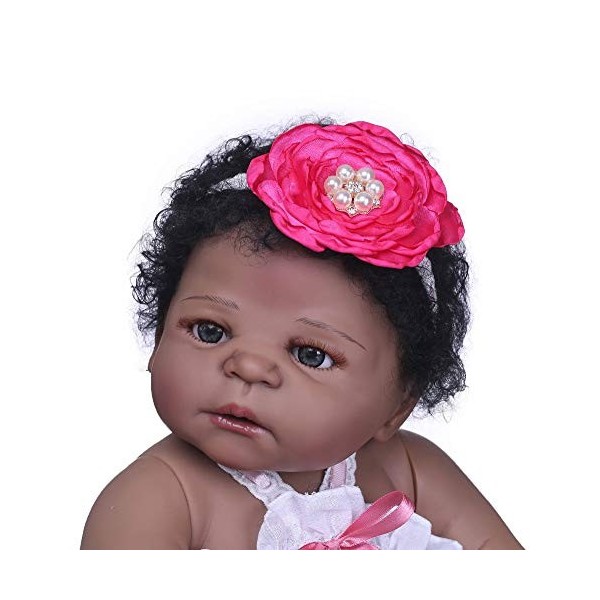 22 Reborn Bebe bonecas Fait à la Main réaliste Reborn bébé poupées Corps Entier Vinyle Silicone Peau Noire bébé poupée Enfa