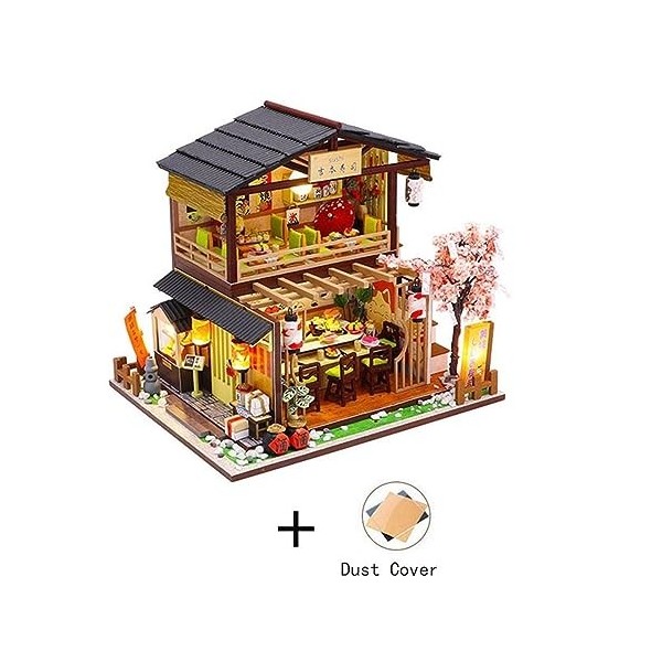 FLYUFO Assembler des modèles de bâtiments pour: Big Doll House Furniture Doll Mini Maison de poupée en Bois Jouets Puzzle de 