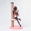 JJRPPFF Tokisaki Kurumi Figure de Haute qualité, Fille de Chat Rose, Travail en PVC de 24 cm / 9,4 Pouces, Cheveux Longs de P