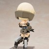 Figurine en argile GOURAI version Q, le personnage de FRAME ARMS GIRL, cheveux courts argentés, ce produit mesure 3,9 pouces 