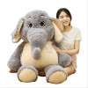 Annco 68 cm-128 cm - Poupée éléphant géante en peluche pour enfant, mignonne poupée apaisante, éléphant en peluche, décorati
