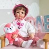 55 Cm Reborn Baby Dolls Real Looking Girls 22 Pouces Adorable Reborn Doll Nouveau-Né Taille Filles À La Main Réaliste Poupées