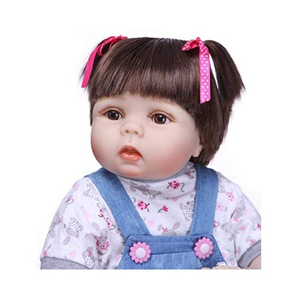Fait à la main en silicone souple 22 pouces Reborn bébé poupée fille réaliste yeux bleus nouveau-né fille jouet 57 cm Reborn 