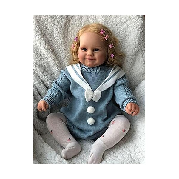 Reborn Baby Girls Poupées en Silicone 24 Pouces Faites À La Main Taille des Tout-Petits Corps Pondéré Nouveau-Né Poupées pour