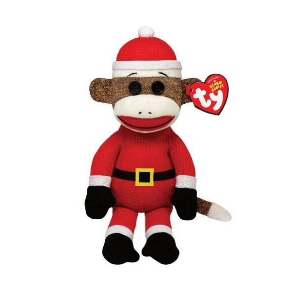 Ty Beanie Babies Sock Monkey - Santa by Ty TOY English Manual 