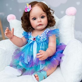 HLILY PoupéE Reborn, Simulation Baby Doll Poupée Reborn Réaliste, pour Filles Garçons De 3 Ans Et Plus, Jouet danniversaire 