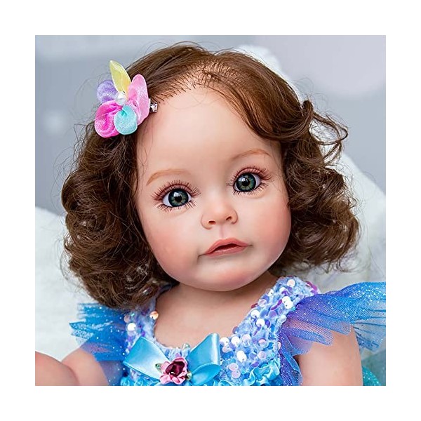 HLILY PoupéE Reborn, Simulation Baby Doll Poupée Reborn Réaliste, pour Filles Garçons De 3 Ans Et Plus, Jouet danniversaire 