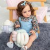 HLILY Bebe Reborn, Nouveau-Né Reborn Baby Dolls, PoupéEs De BéBé RéAlistes, Jouet De Noël Réaliste Et Mignon, pour Les Enfant