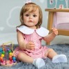 HLILY PoupéE Reborn, Nouveau-Né Reborn Baby Dolls Réaliste, Simulation Nouveau-Né Jouet pour Les Filles Et Les Garçons De 3 A