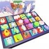 PANSHAN Calendrier de l’Avent à 24 jouets en caoutchouc souple pour enfants - Animaux Kawaii