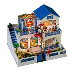 XCXDX Maison De Poupée De Bricolage, Modèle De Maison en Bois, Cabine De Rêve en Duplex