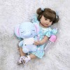 Reborn Baby Dolls Silicone Full Body 22 Pouces Réaliste Bébé Nouveau-Né Poupées 55cm Réaliste Bébé Fille avec Sucette Reborn 