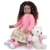 YIHANGG 60cm Plus Vrai Que Nature Poupée Enfant Cheveux Bouclés Princesse Poupée Reborn Bebe Fille Enfants Cosplay Playmate A