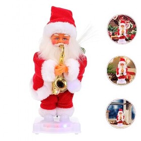 Toyvian 4 Pièces Électrique Père Noël Décoration De Noël Cadeau De Noël pour Enfants Cadeaux Musicaux Ensemble De Jeu De Bric