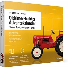 Franzis Porsche Classic Traktor Advent Calendar Calendrier de lAvent, Various, Rouge, Taille unique