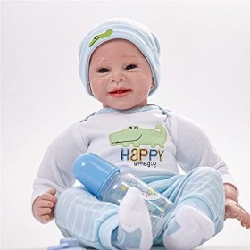 YANRU BéBé Reborn RéAliste, 22 Pouces BéBé Rebirth Boy RéAlité - Fait à La Main RéAliste PoupéE BéBé - Offrez à Votre Enfant 