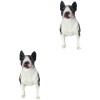 ibasenice 3 Pièces Simulation Bull Terrier Chien Ornement Petit Chien Artisanat Ornement pour Enfants Bull Terrier Cadeaux Bu