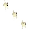 ibasenice 3 Pièces Simulation Bull Terrier Chien Ornement Petit Chien Artisanat Ornement pour Enfants Bull Terrier Cadeaux Bu