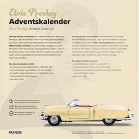 Franzis Elvis Presley 55120-7 Calendrier de lAvent Convertible à léchelle 1:38 avec Module sonore et Livre daccompagnement