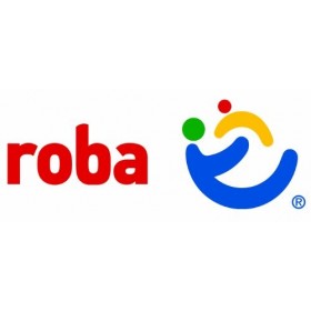 roba Maison de Poupée en Bois + Meubles et Poupées - Maison de Jeu - dès 3 Ans - Naturel / Rouge