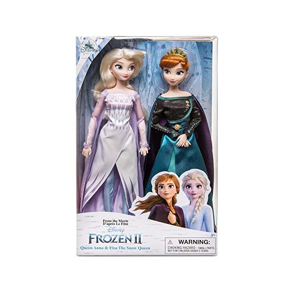 Frozen 2 Disney Queen Anna & Snow Queen Elsa Doll Set of 2 Classic Dolls 30cm