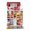 Kruzzel Maison de poupée avec accessoires en bois Villa pour fille - Jouet 11252 - Motif : piscine