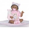 Reborn Baby Style Indien Poupée Souple Simulation Silicone Vinyle 16 Pouces 40 Cm Bouche Magnétique Enfants Ami Réaliste Garç