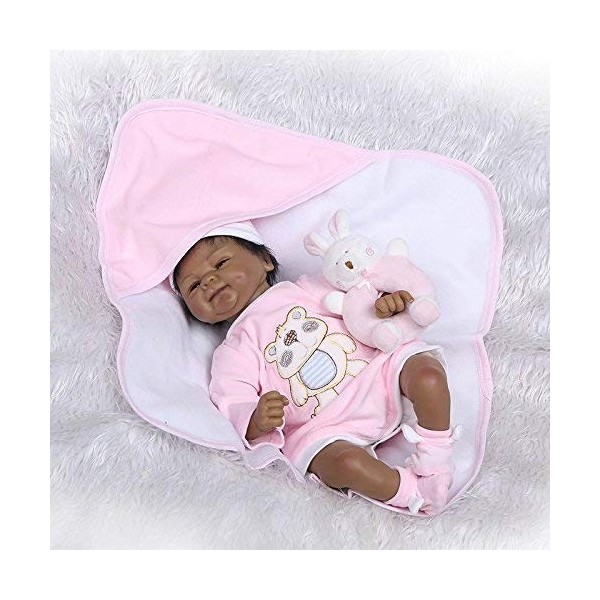 Reborn Baby Style Indien Poupée Souple Simulation Silicone Vinyle 16 Pouces 40 Cm Bouche Magnétique Enfants Ami Réaliste Garç