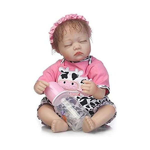 Reborn Baby Doll Soft Simulation Silicone Vinyl 18 Pouces 42-45 Cm Enfants Ami Bouche Magnétique Jouet Réaliste Garçon Fille 