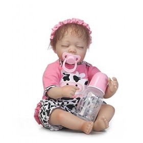 Reborn Baby Doll Soft Simulation Silicone Vinyl 18 Pouces 42-45 Cm Enfants Ami Bouche Magnétique Jouet Réaliste Garçon Fille 