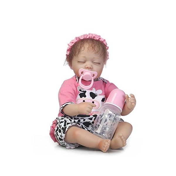 Reborn Baby Doll Soft Simulation Silicone Vinyl 18 Pouces 42-45 Cm Enfants Ami Bouche Magnétique Jouet Réaliste Garçon Fille 