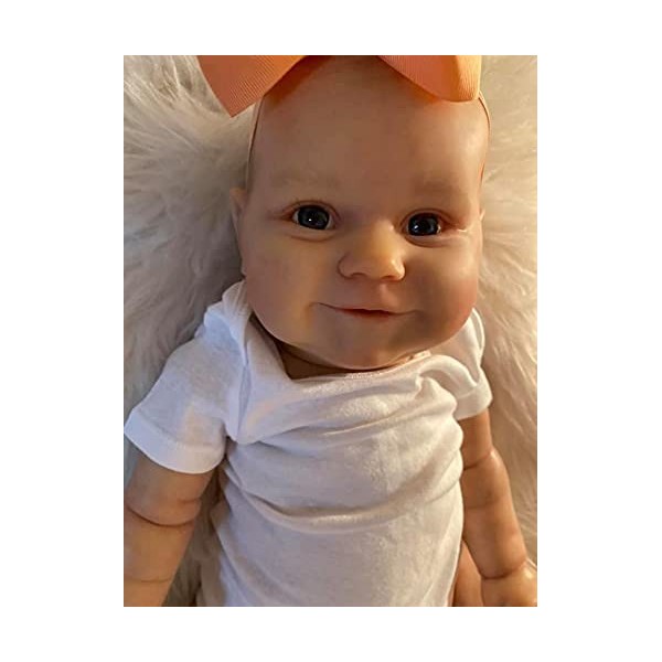 Reborn Baby Doll 20 Pouces 50 cm Nouveau-né bébé réaliste réel Doux au Toucher avec des Cheveux de Dessin à la Main poupée d