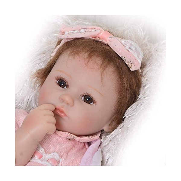 FACAIA Poupée Reborn, poupée de bébé Reborn de 18 Pouces Mignon réaliste poupées en Vinyle en Silicone Souple poupées Nouveau